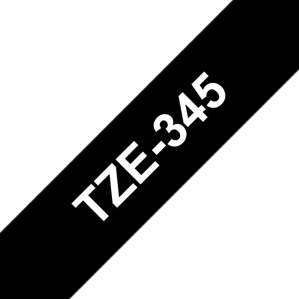 Brother BROLIS TZE345 18 Baltas ON Juodas