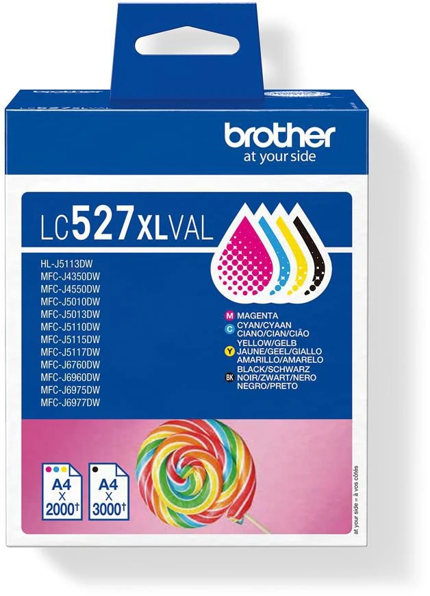 Brother LC527XLVAL Value Pack | Ink cartridge | Juodas, yellow, cyan, magenta