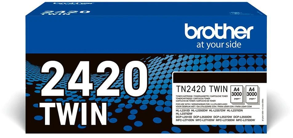 Brother Brolis TN2420 | TWIN pakuotės dažai | Juodas