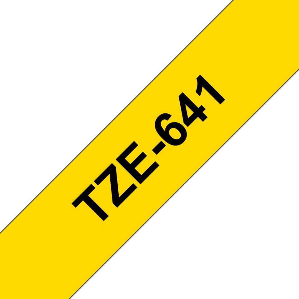 Brother Labeltape TZe-641 18mm geltona/žalia