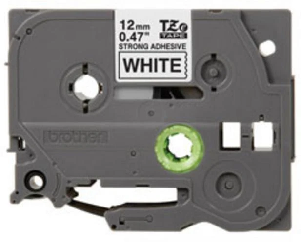 Brother | TZ-S231 Strong Adhesive Laminated Tape | Juodas on Baltas | TZe | 8 m | 1.2 cm