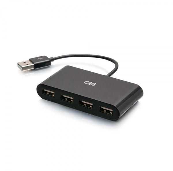 USB ŠAKOTUVAS C2G C2G 4 prievadų USB-A šakotuvas - Šakotukas - 4 x USB 2.0 - Stalinis