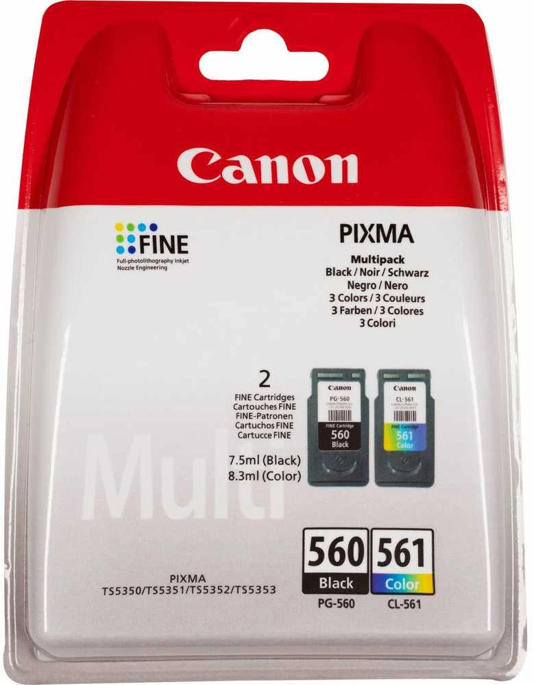 Canon CRG PG-560/CL-561 + Photo Paper Value Pack (3713C008) Rašalinių kasečių komplektas, BK/CMY