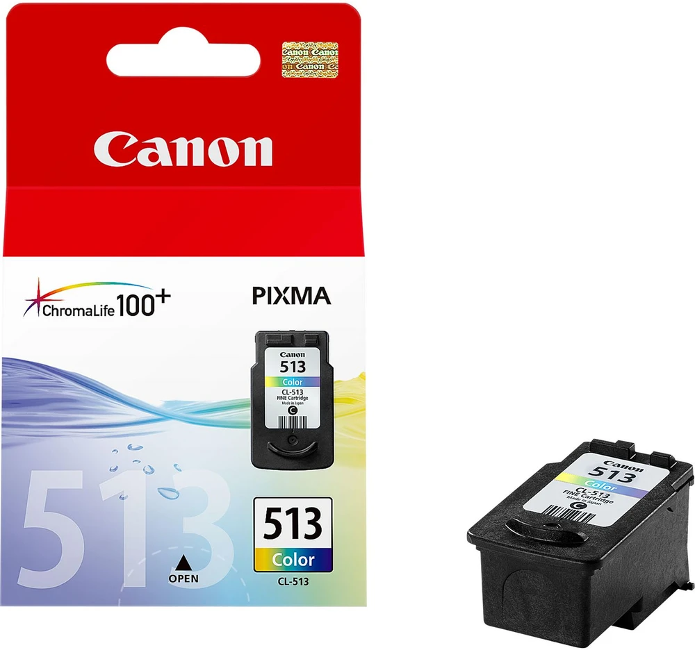 Trispalvis Canon CL-513 | Rašalo kasetė | Žydra, purpurinė, geltona