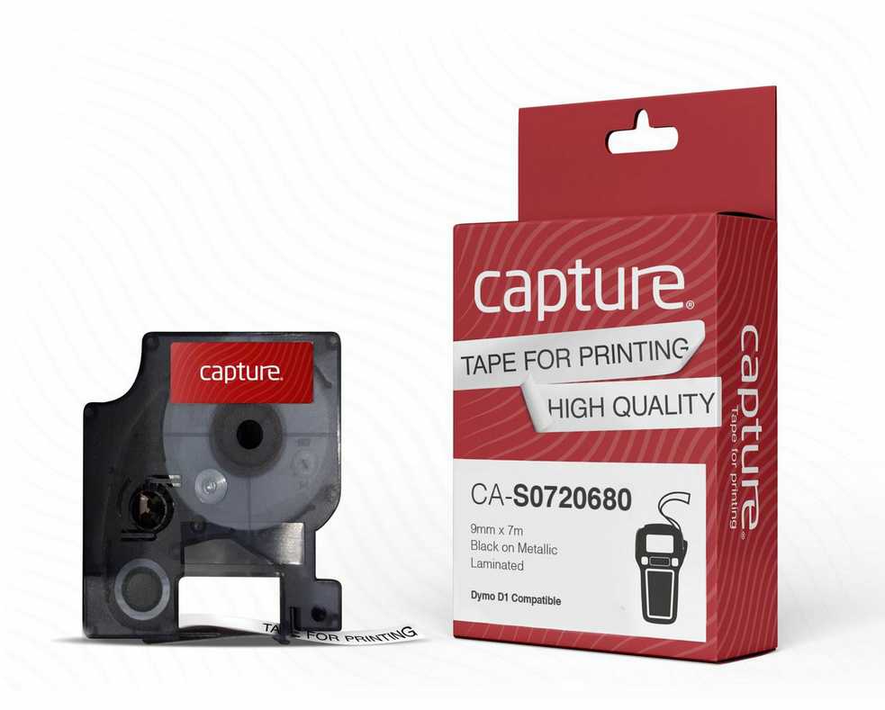 Capture Capture 9mm x 7m Juodas on Baltas Tape, CA-S0720680