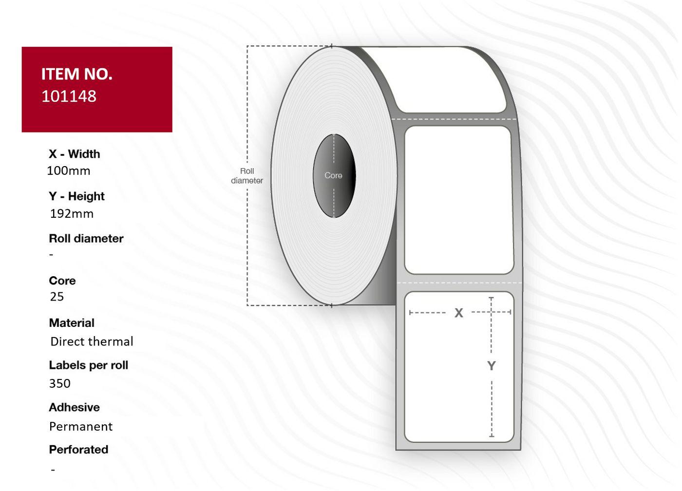 Capture Post label 100x192mm, Roll (101148)