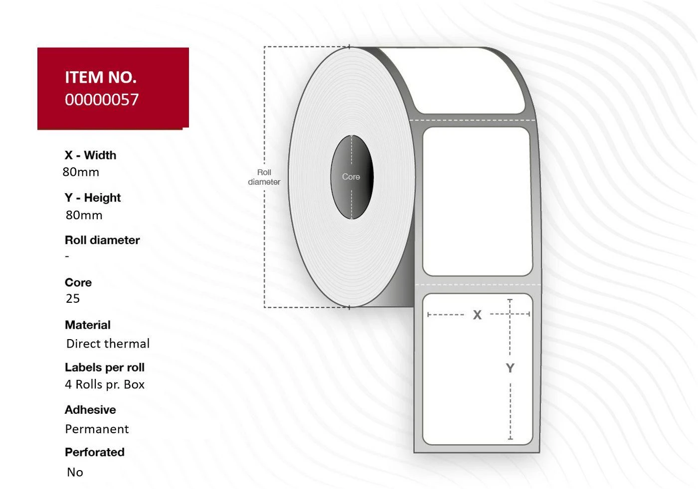 Capture Star Micronics Label, 80x80x25mm, 4vnt. (00000057)