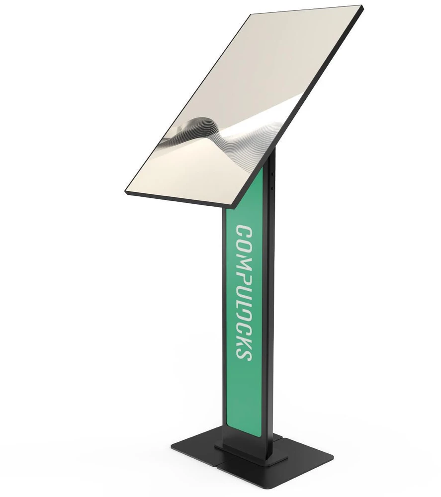 Laikiklis Podspeakers Compulocks Brandable VESA Floor Stand for Screens Up to 32 Inches - Juodas, 81.3 cm (32''), Universal, Universal screens iki 32'', Juodas, Steel, Floor