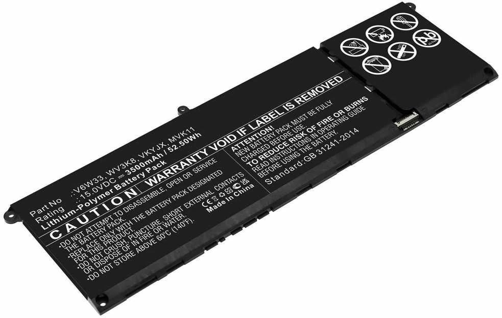 Atmintis do laptopa CoreParts Nešiojamas kompiuteris Baterija for Dell 52.50