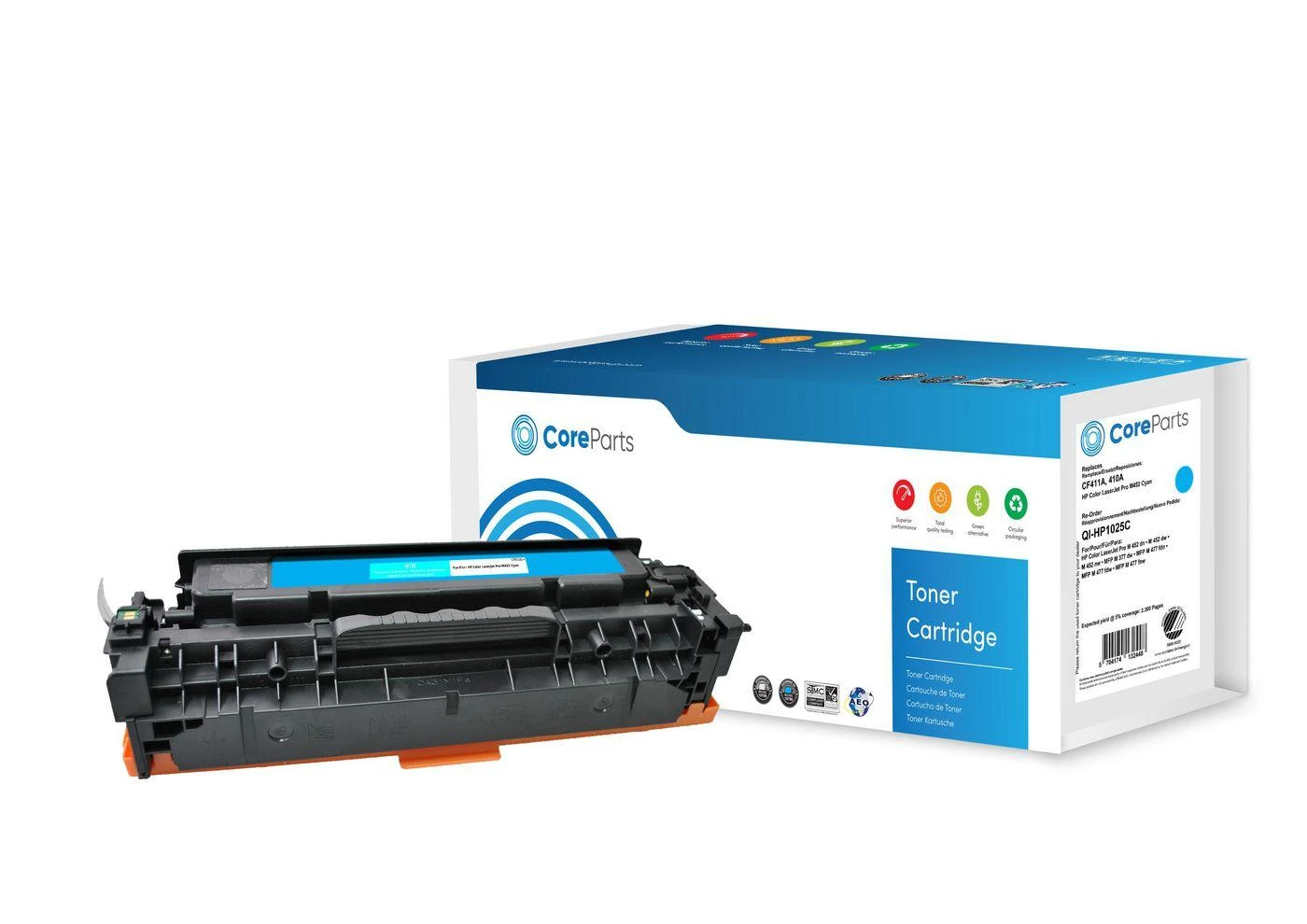 Coreparts Toneris Quality Imaging Cyan Addition 410A (QI-HP1025C)