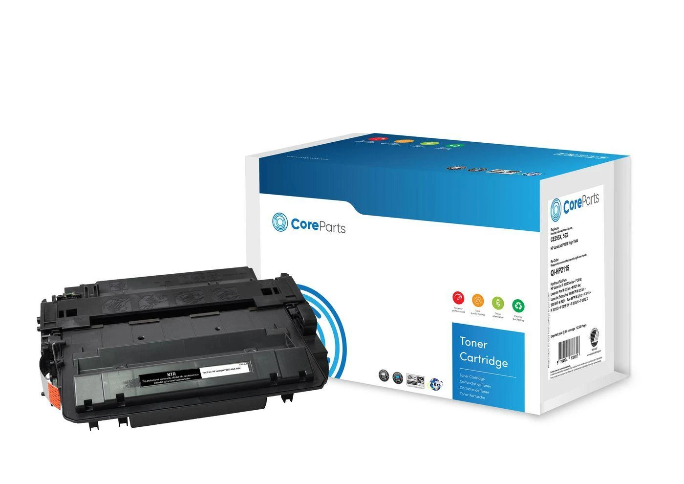 Coreparts Toneris Quality Imaging Juodas Zamiennik 55X (QI-HP2115)