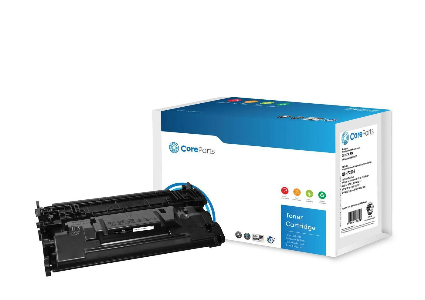 Coreparts Toneris Quality Imaging Juodieji pakeitimai 87A (QI-HP2074)