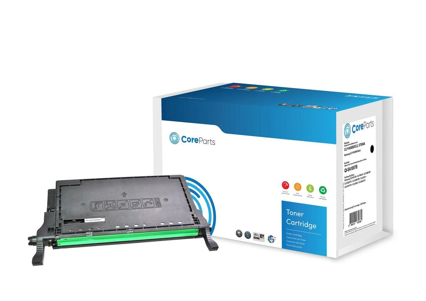 Coreparts Toneris Quality Imaging Juodas keičiamas CLP-K660B (QI-SA1007B)