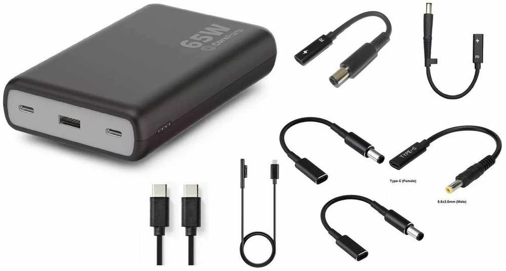 Powerbank CoreParts MBX-PB007 7 Adapters 20000mAh Juodas