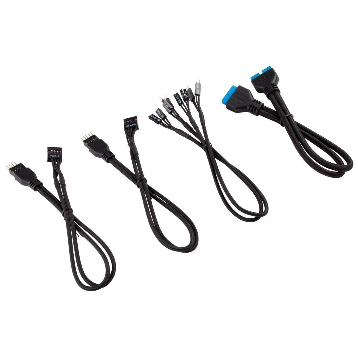 Corsair Premium Pro Sleeved Cable Set (Gen 4) – juodas