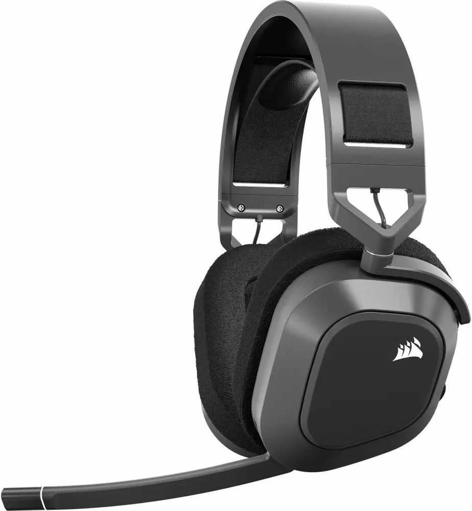 Corsair HS80 MAX belaidės žaidimų ausinės, Pilkos spalvos