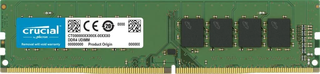 RAM „Crucial“ 8 GB, DDR4, 3200 MHz, kompiuteris / serveris, registracijos numeris, ECC Nr.