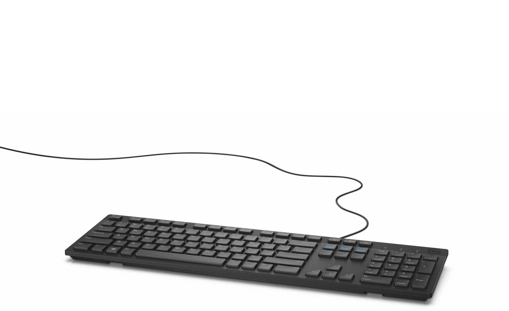 Klaviatūra DELL KB216, viso dydžio (100 %), laidinis, USB, QWERTY, juodas