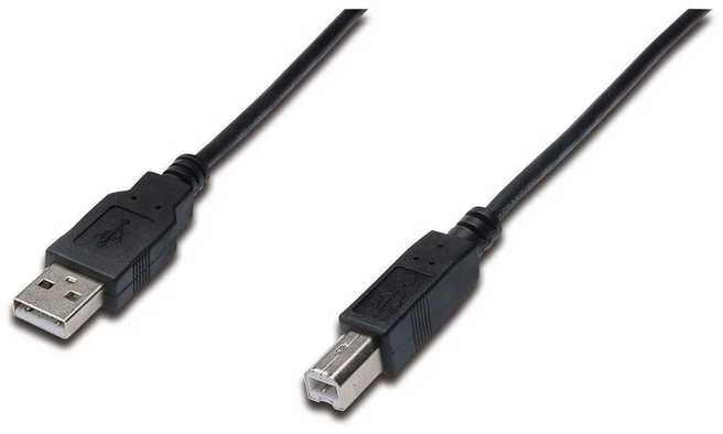 Kabelis USB Digitus USB-A - USB-B 1 m Juodas (AK-300105-010-S)