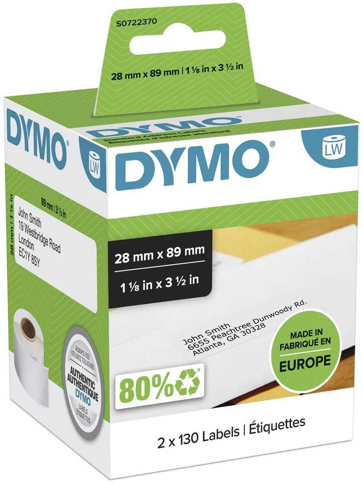 Etiketės DYMO LabelWriter 89x28 mm, 2x130 vnt. / S0722370 99010