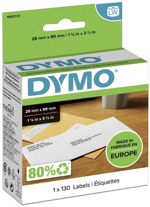 Dymo Address Labels 28 x 89 mm baltas 1x 130 vnt. (1983173)