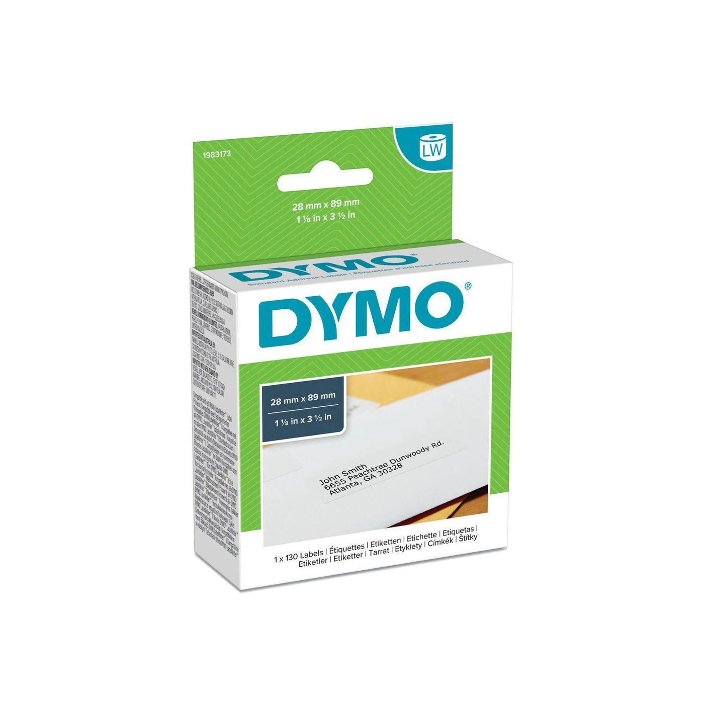 Dymo Address Labels 28 x 89 mm baltas 1x 130 vnt. (1983173)