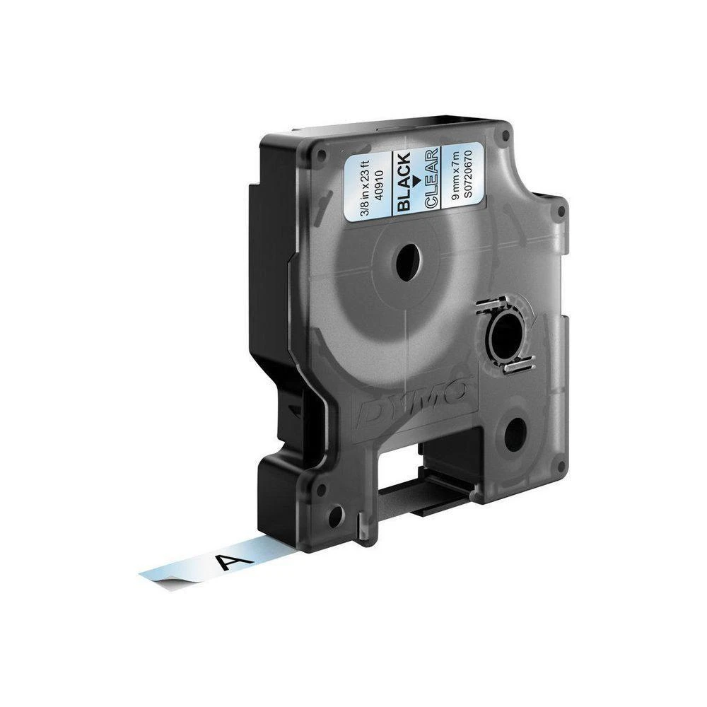 Juostelė DYMO D1 9mm x 7m, juoda ant permatomo / S0720670 40910