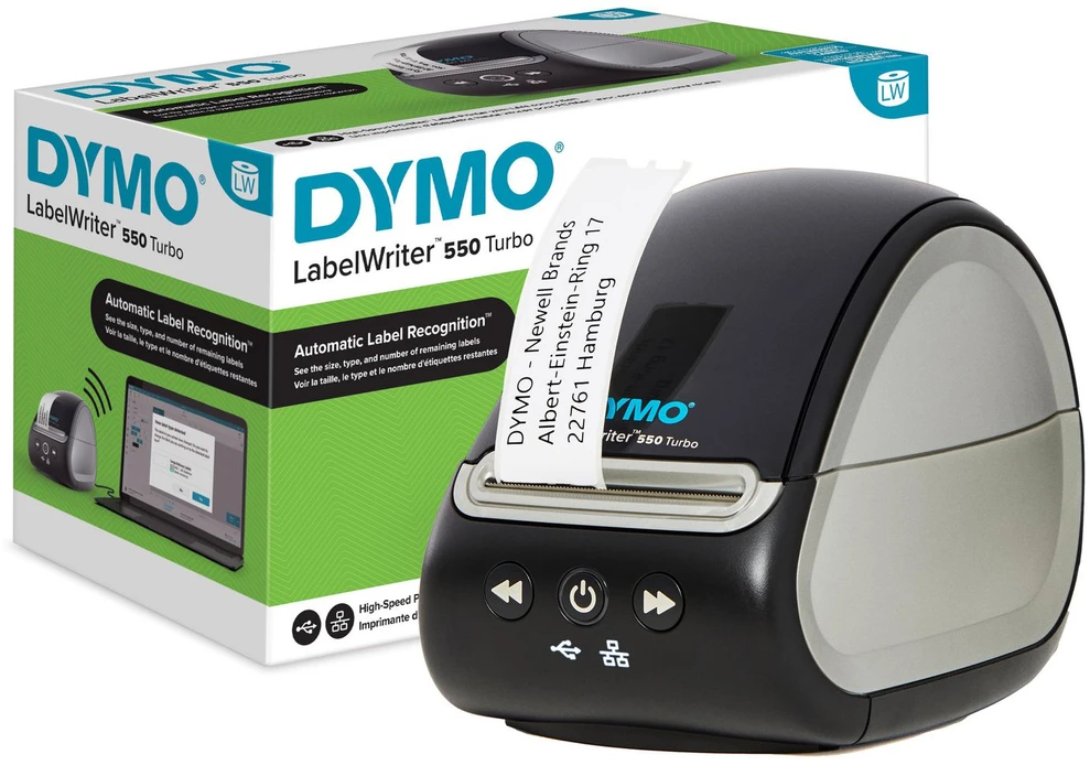 Spausdintuvas Dymo Etikettendrucker Labelwriter 550 Turbo 300dpi USB LAN