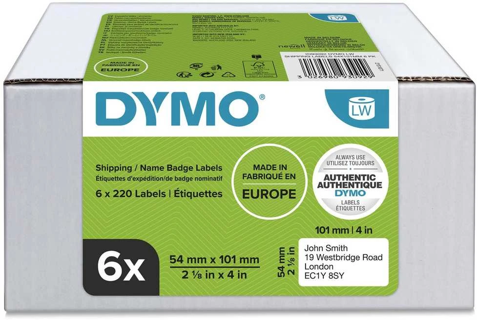DYMO Etiketės 54 x 101mm / Rinkinys (2093092) - 6 vnt.