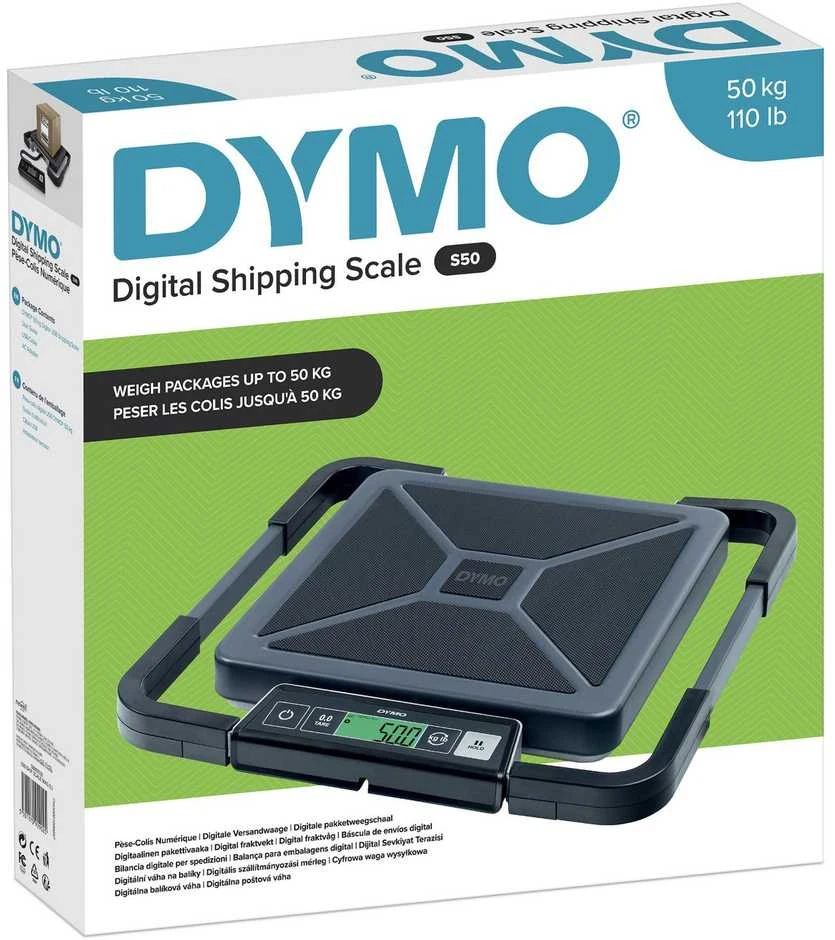 Virtuvinės svarstyklės DYMO S50 Elektroninės pašto svarstyklės Juoda
