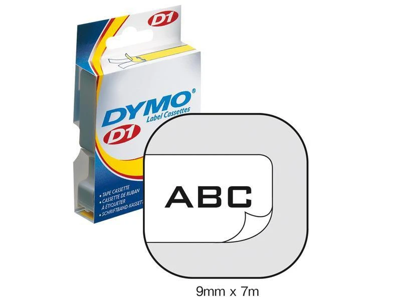 Dymo juosta S0720680 (juoda ant balto) D1 tipo