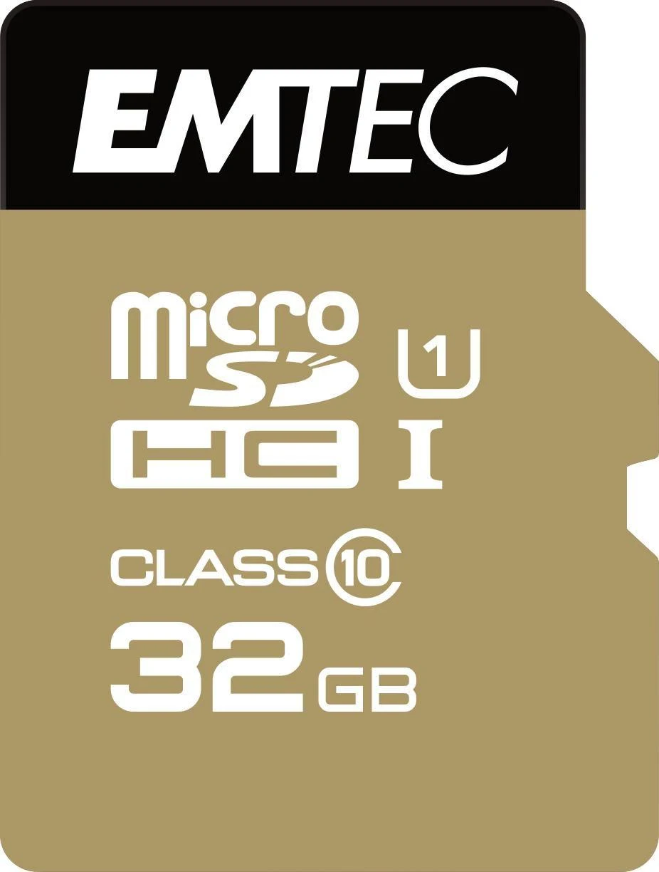 Atminties kortelė Karta Emtec Elite Gold Micro SDHC 32 GB 10 klasės UHS-I/U1 (ECMSDM32GHC10GP)