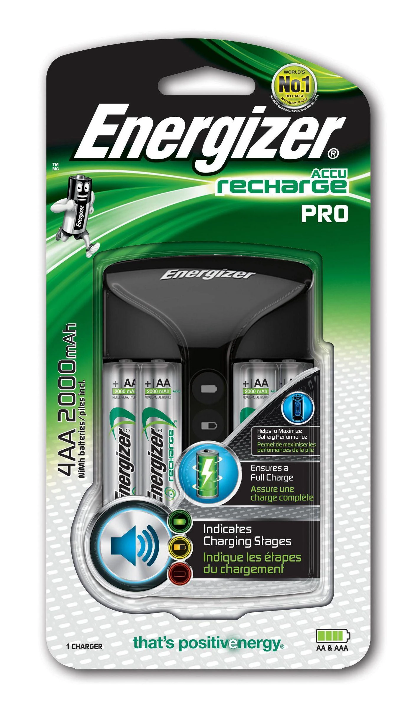 ENERGIZER Pro pakrovėjas 4X2000 mAhs