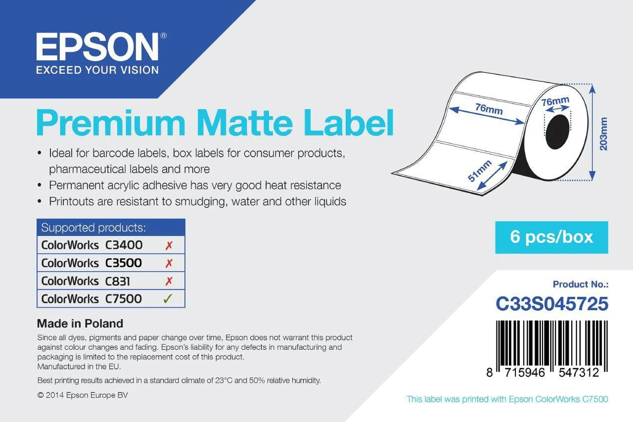 Epson Premium Matte Label (C33S045725)