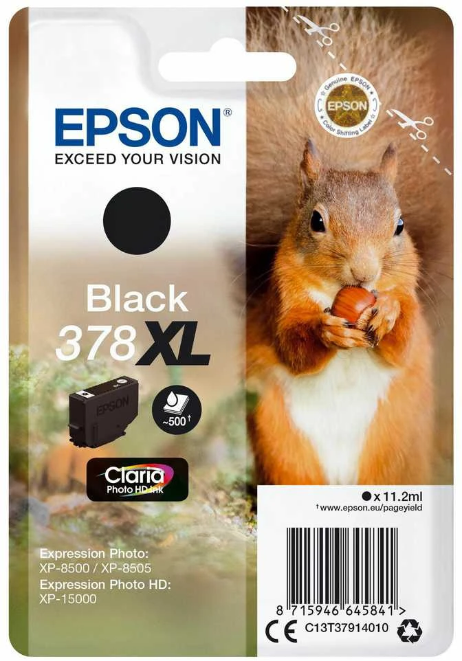 Rašalo Kasetė - Epson 378XL Claria Photo HD Juoda