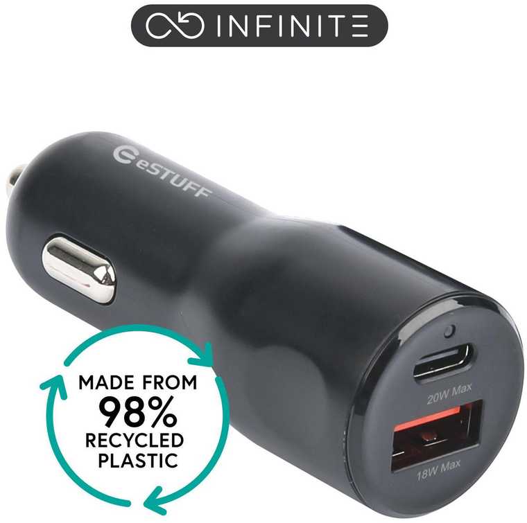 Įkroviklis eStuff INFINITE Car Charger 38W. 1 x