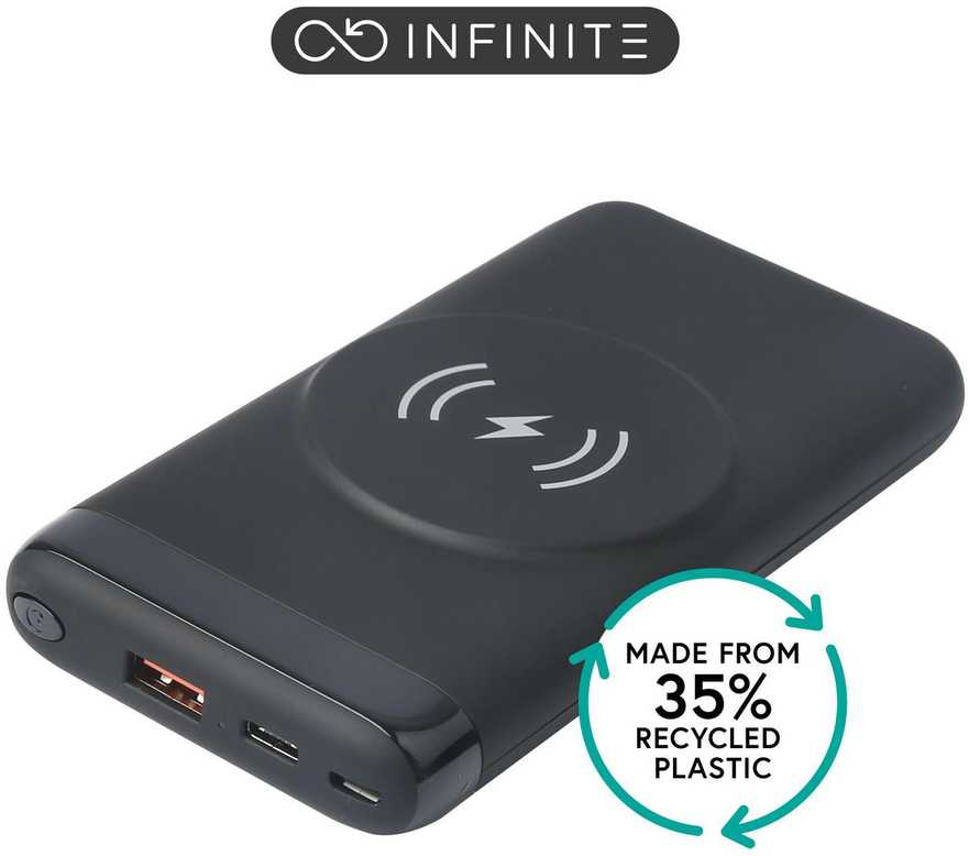 Powerbank eStuff INFINITE Power Bank 10000 mAh Juodas