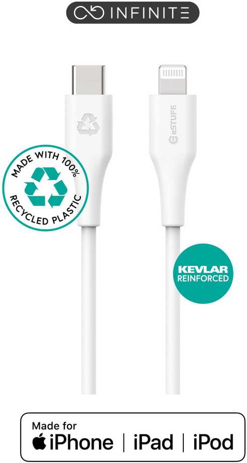 Kabelis USB eStuff USB-C - Lightning 2 m Baltas (ES602270-BULK)