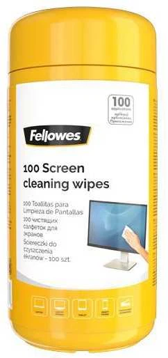 Valiklis Drėgnos servetėlės ekranų valymui Fellowes, 100 vnt. 0401-001