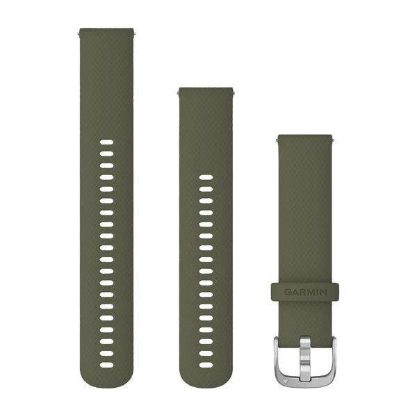 Išmaniojo laikrodžio Garmin greitai atsegamas, silikoninis dirželis, Žalios spalvos, 20mm