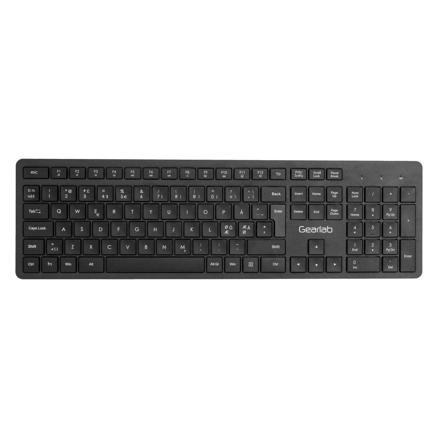 Klaviatūra Gearlab G220 Belaidė Nordic Juodas (GLB212102)