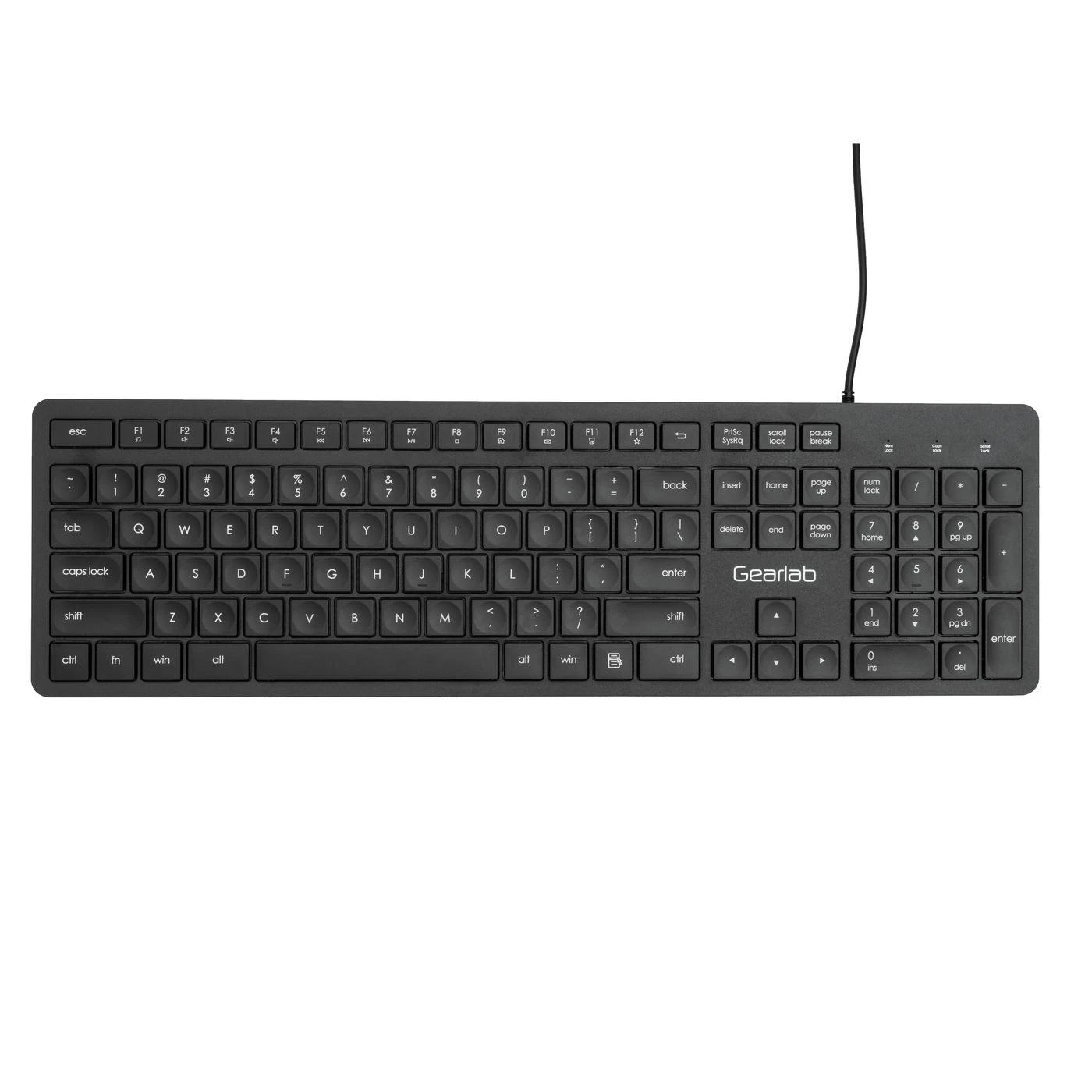 Gearlab Klaviatūra eStuff G220 su laidu USB QWERTY Amerykański międzynarodowy Juodas (GLB211202)