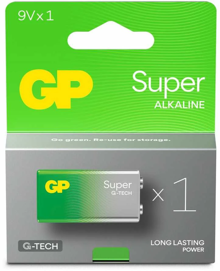 Gp Batteries Baterijos GP 6LR61 Super Alkaline (G-TECH) 1 vnt.