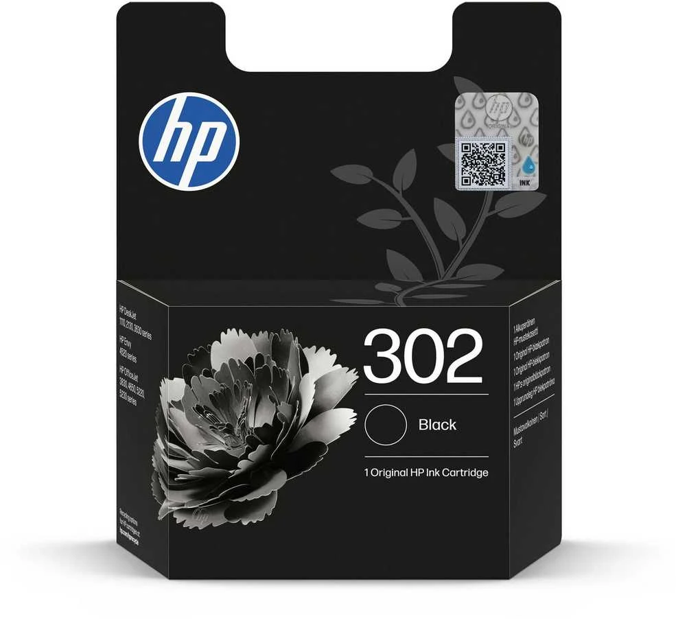 Hewlett Packard (HP) HP 302 ink cartridge juodas