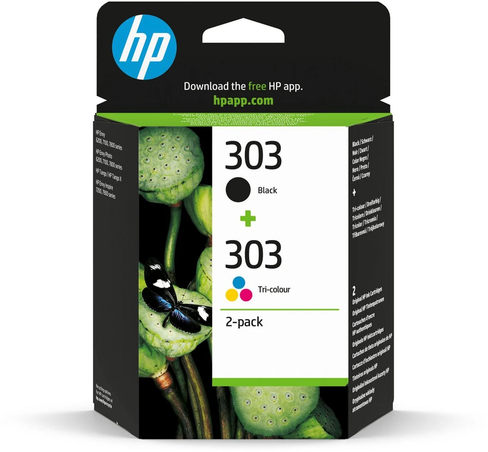 Hewlett Packard (HP) HP No.303 Kasėčių rinkinys (3YM92AE), juoda ir trispalvė kasetė