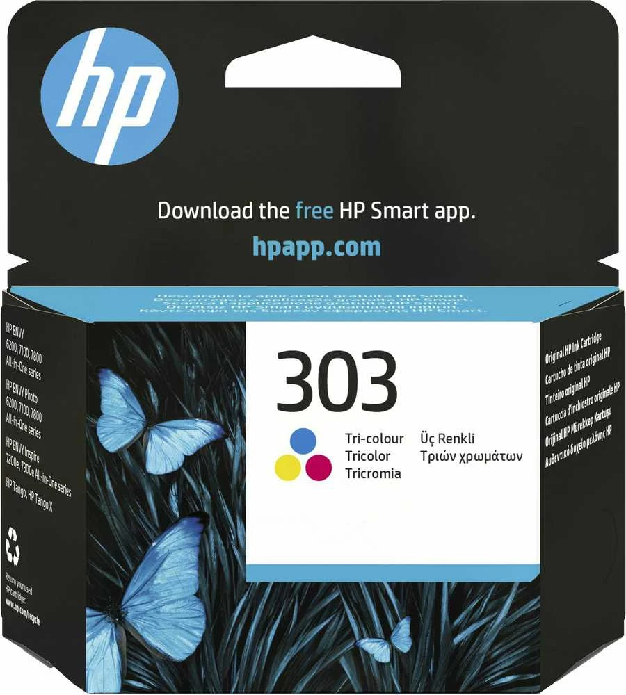 Hewlett Packard (HP) HP 303 trispalvė rašalo kasetė