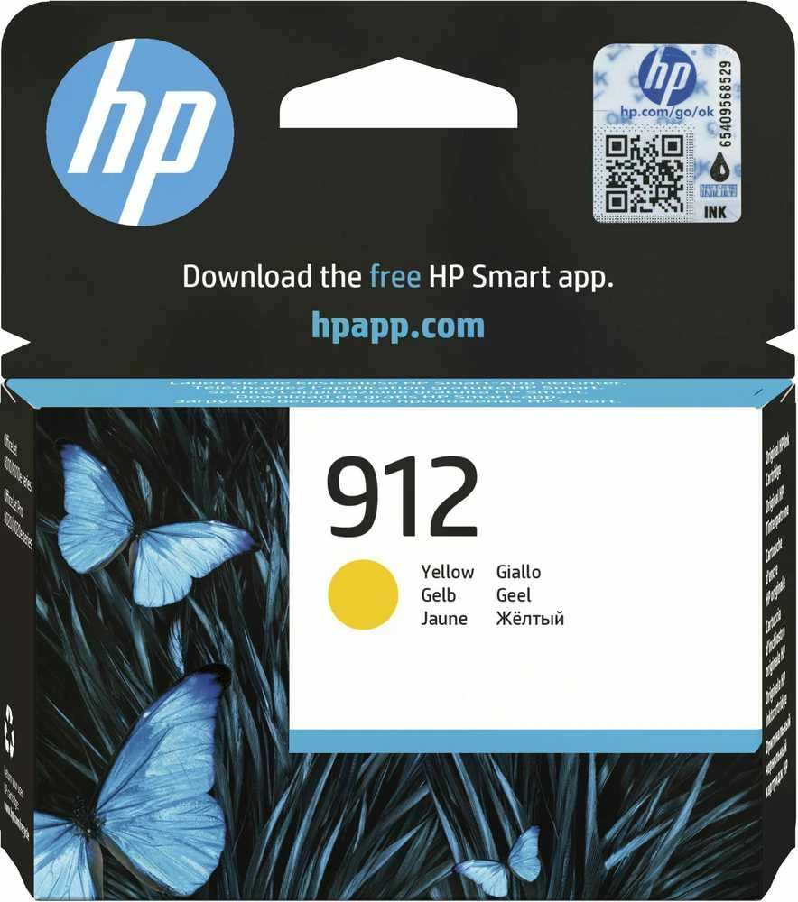 Hewlett Packard (HP) HP 912 (3YL79AE) Rašalinė kasetė, Geltona