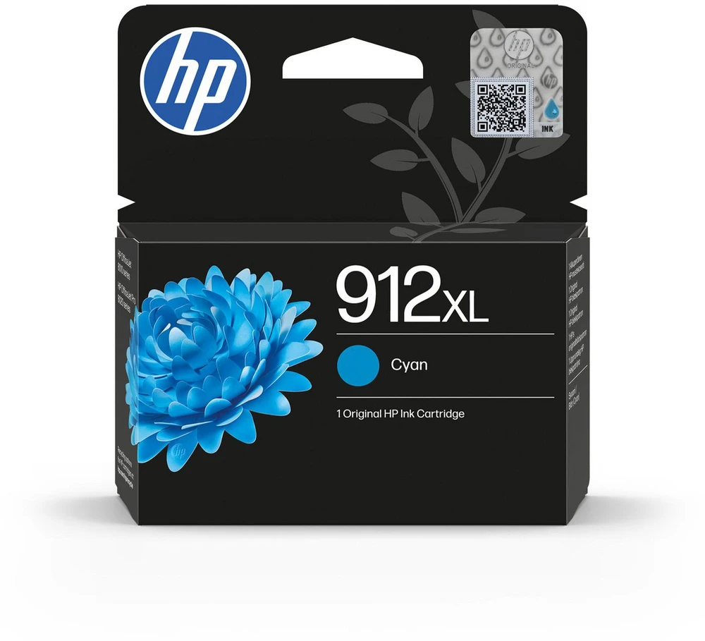 Hewlett Packard (HP) 912XL High Yield Cyan Ink 912XL, Original,