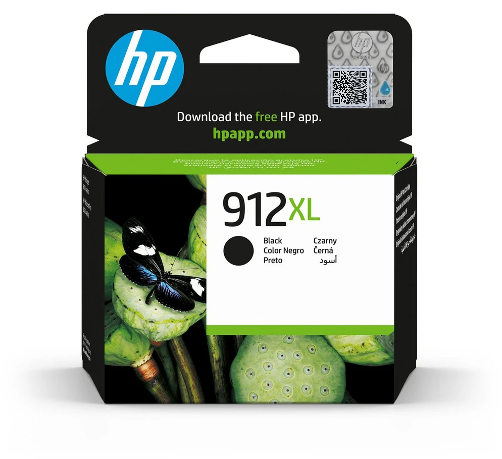 Hewlett Packard (HP) HP 912XL didelio našumo juodas rašalas