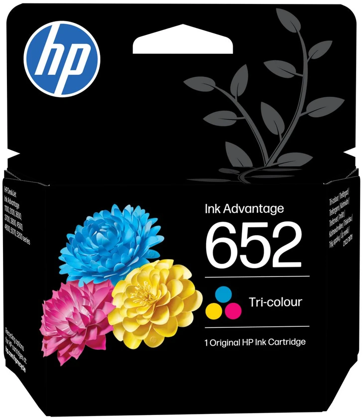 „Hewlett Packard“ (HP) HP 652 trijų spalvų originali rašalo kasetė „Ink Advantage“ (200 puslapių)